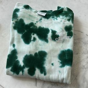 Summer Fridays Green Tie-Dye Sweatshirt